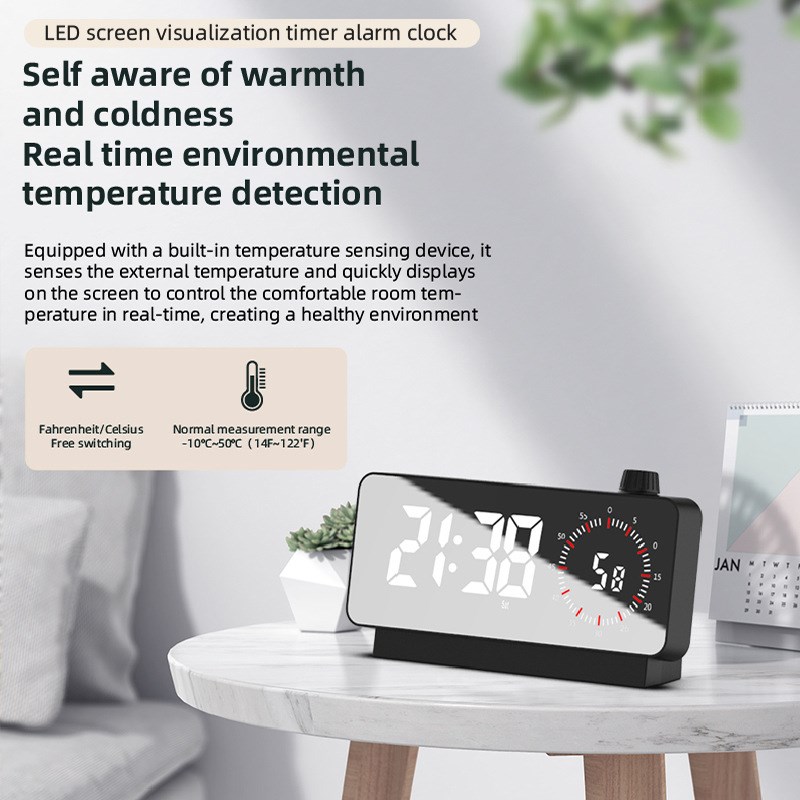 新款正学公提醒器双显示计时器可视化时间管理闹钟