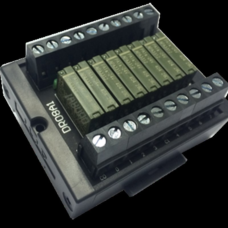 JLing直销1a型输入8位继电器端子台DR08A1高平低平可选择直接拍