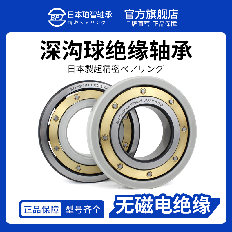 BPJ日本原装进口轴承6314M铜保深沟球轴承6317绝缘轴承型号大全