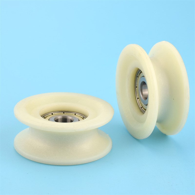 注塑机安全门滑轮尼龙轮GL-R10-D10半圆槽GL-F20-D10方槽导轮滚轮