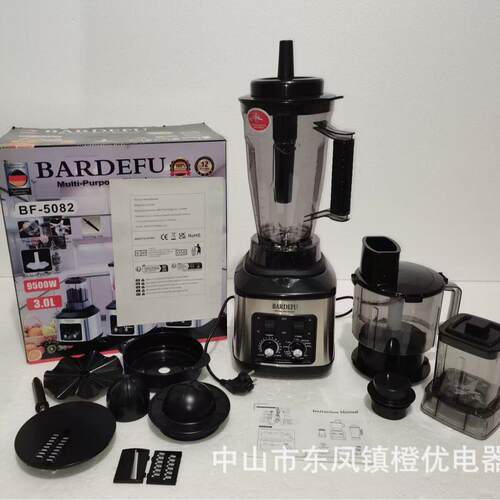 4L6in1blender跨境商用不锈钢大功率纯铜搅拌机绞肉碎冰榨汁机