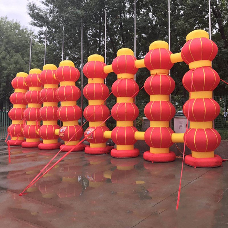 厂家新款充气灯笼排夜光灯笼墙广告拱门模型展览器材婚礼拱形门