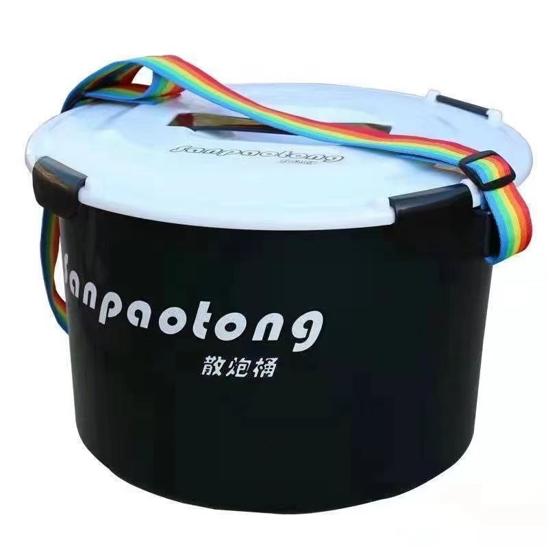 多用途开饵桶套装黑坑散炮桶可提可背不沾饵开饵桶钓鱼开饵盆