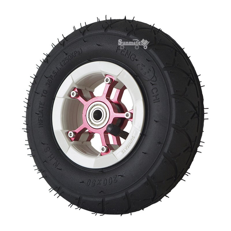 sunmate7-8寸双轴承超静音滑板车电动滑板车手推车铝合金充气轮