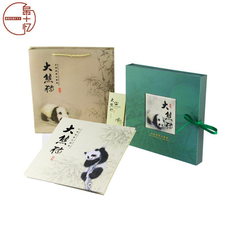 四川特色礼品大熊猫丝绸文化创意邮册商务出国留学旅游纪念送老外