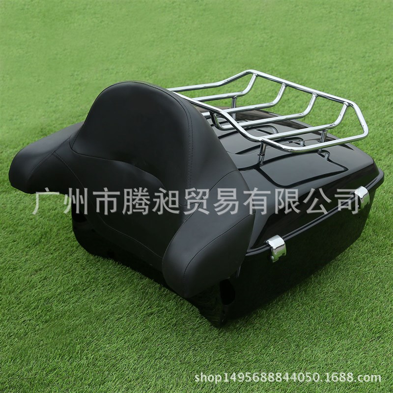 摩托车加高款后备箱 尾箱+货架+靠背垫 边箱 出口