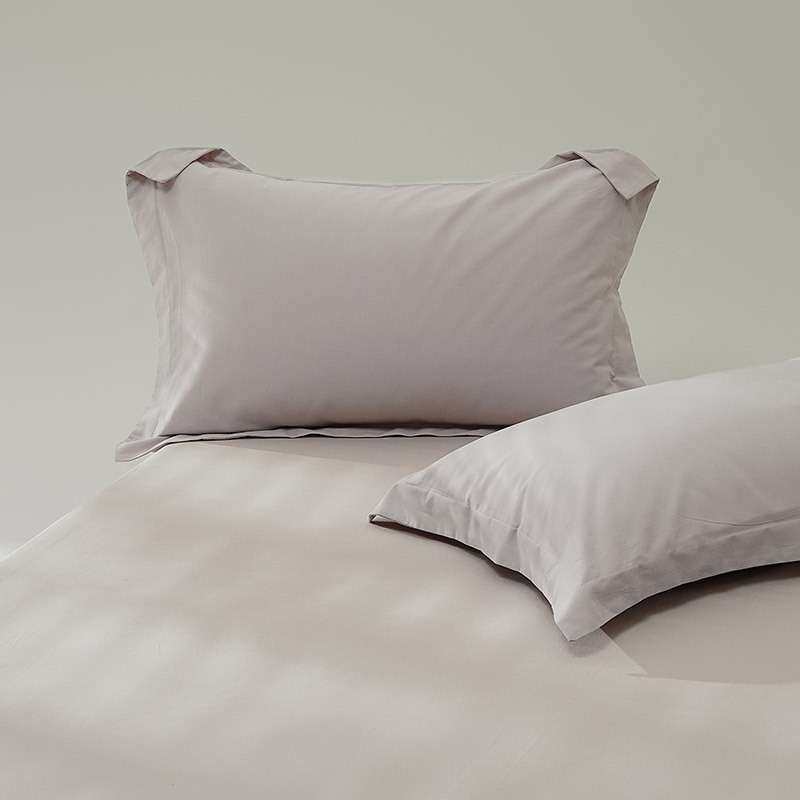 现代简约风纯色全棉磨毛枕套一对装加厚单人枕头套白咖粉灰红紫色