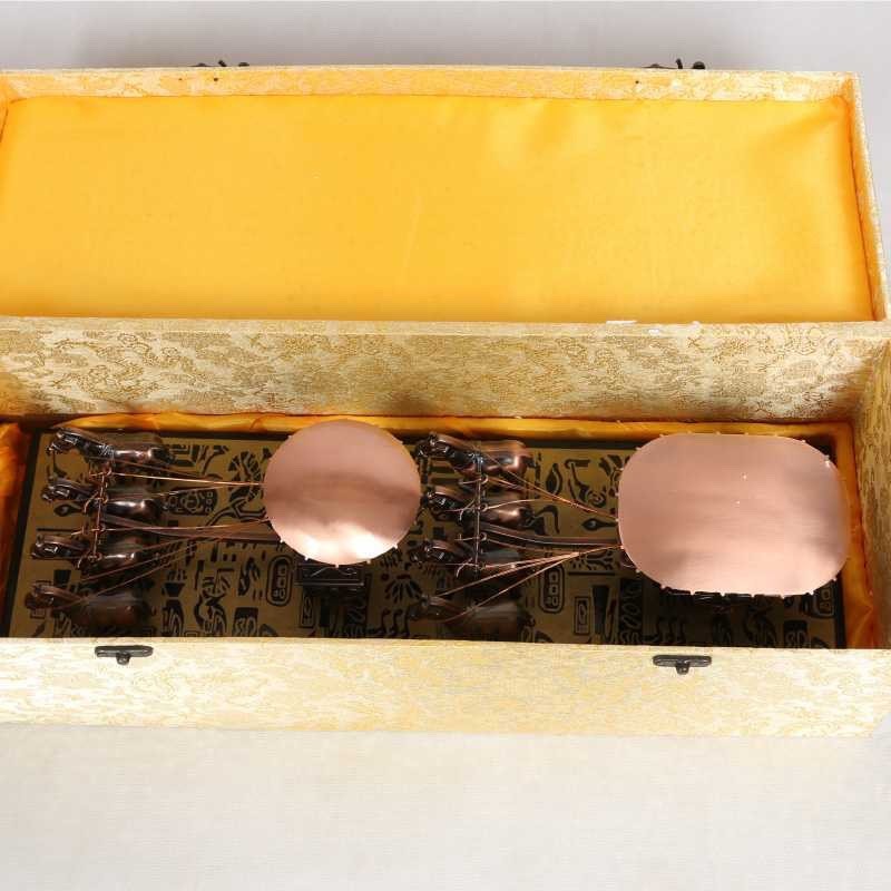 西安兵马俑特色工艺品红铜红木铜车马高档铜马车秦始皇陵商务礼品