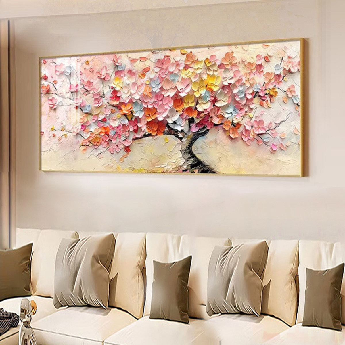 客厅挂画沙发背景墙装饰画墙上氛围感高档大气现代简约电视墙壁画