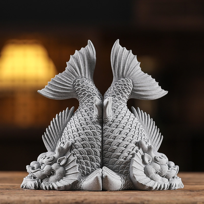 青砂石国潮文创远古龙鱼水族箱鱼缸造景茶几桌面茶玩茶宠装饰摆件,3C数码配件,USB多功能数码宝,淘宝优惠券,粉丝福利购,淘宝优惠卷