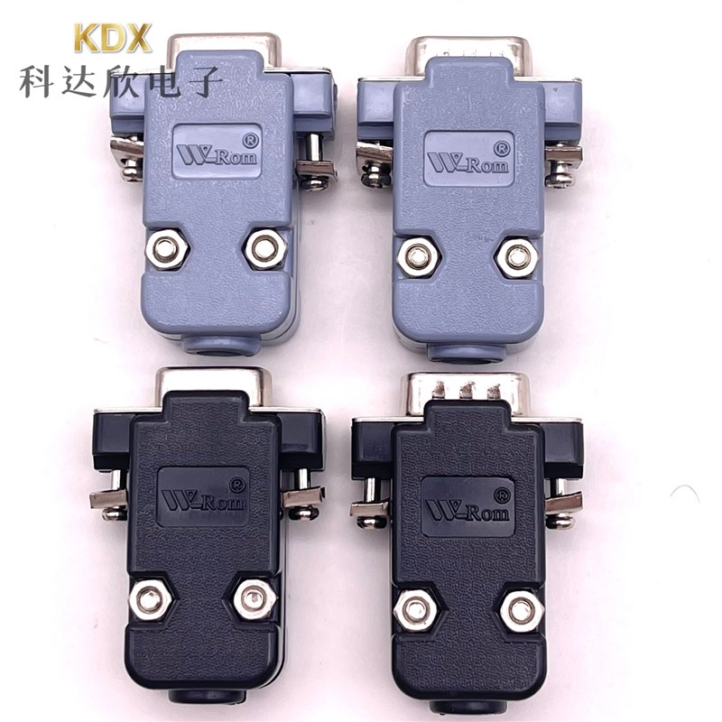 台达伺服B2系列CN2接头DB9针公母  野口灰色黑色外壳 ASDCNDS029R