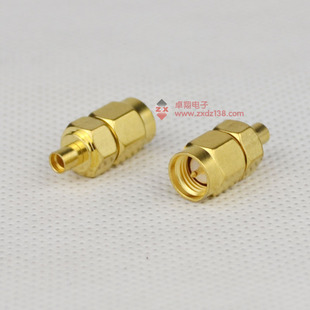 SMA/MMCX-JK-KK-JJ-KJ射频同轴驳接头铜镀金优MMCX/SMA公母转接头