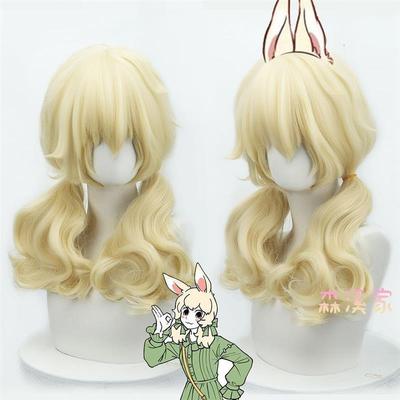 非人哉小玉cos服小玉cos假发 黄色加蓬双马尾 cosplay假发