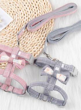 现货宠物猫猫工字兰迪牵引绳小型背带背胸心式通莫UGK用不伸可缩