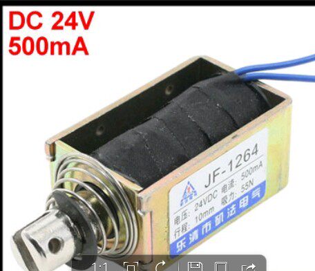 直流框架推拉式电磁铁JF-1264B DC12V 24V  吸力55N 10MM