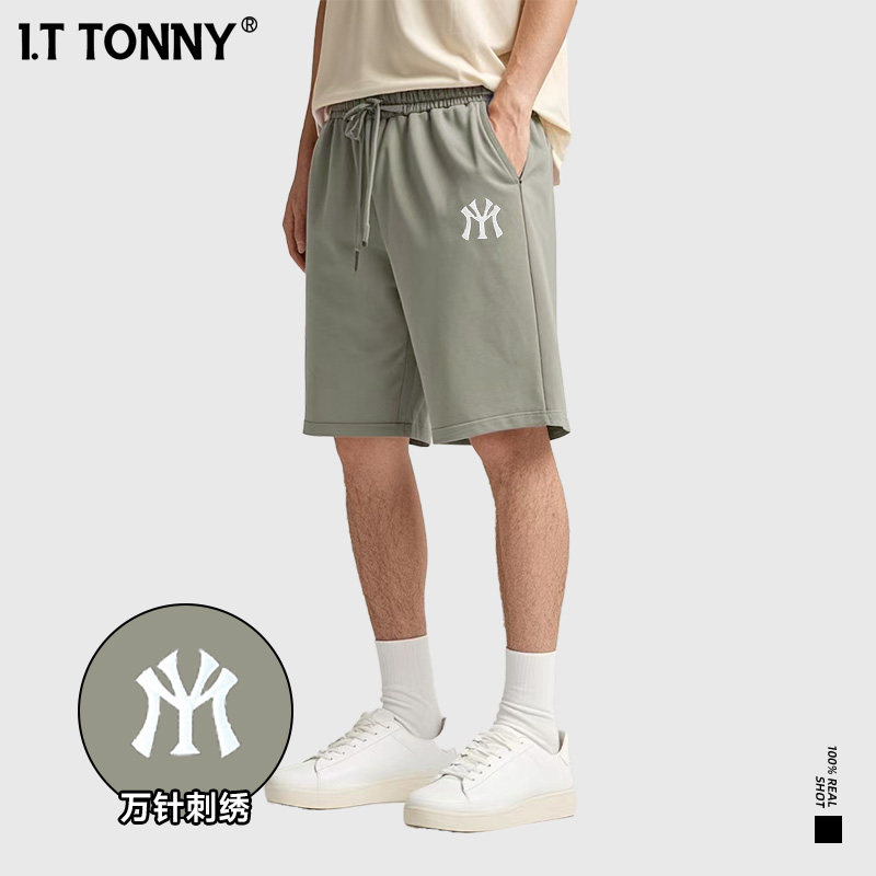 I.TTONNY官方小众潮牌刺绣印花休闲短裤男女情侣运动五分裤LBG