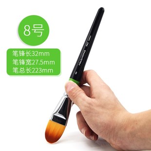 韩国进口Hwahong华虹马鬃毛油画笔平头丙烯画笔水粉笔982水彩画笔