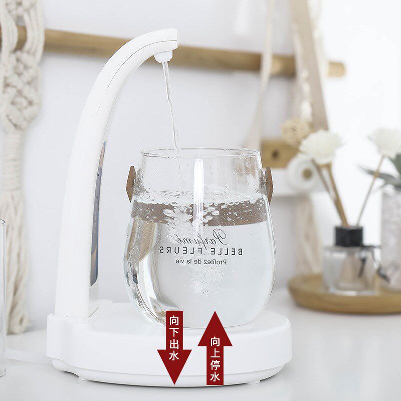 跨境智能抽水器无线饮水机家用桶装纯净水重力感应自动过滤上水器