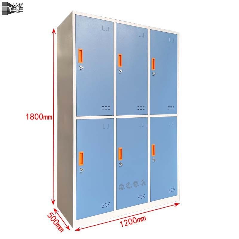 员工宿舍六门衣柜学生六人储物柜整体金属工衣存放柜出租屋铁皮柜,住宅家具,独立衣柜,淘宝优惠券,粉丝福利购,淘宝优惠卷