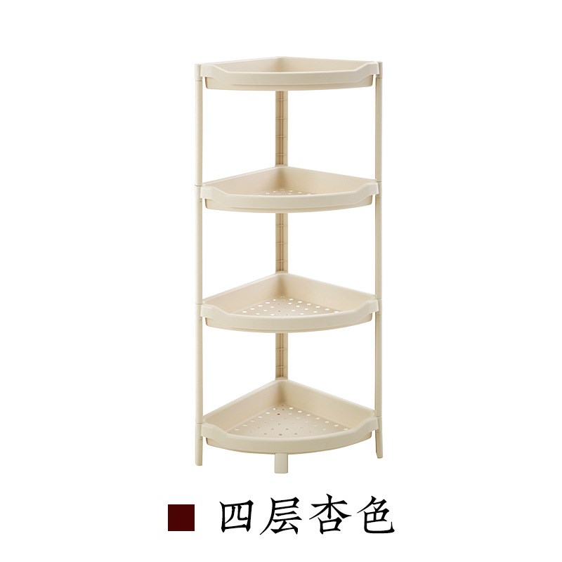 厨房浴室转角三角置物架塑料创意款整理储物家居多层置地式收纳架