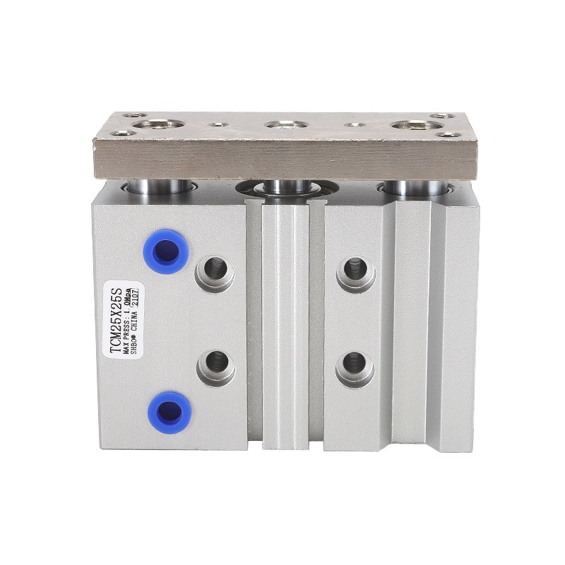 小型气动三轴三杆带导杆气缸TCM/MGPM12/16/20/25X30-50X75*100