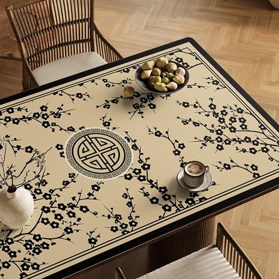 餐桌垫轻奢高级感皮革桌布免洗防油防水防烫耐高温加厚隔热茶几垫