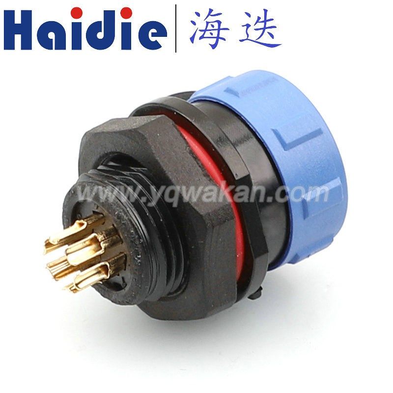 SP1312-S6 黑色航空插头 线缆连接器接头