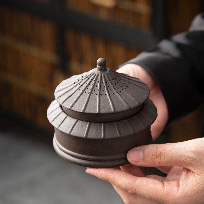 创意大鼓一体过滤茶漏紫砂可养茶宠摆件茶滤茶道配件茶桌茶台装饰