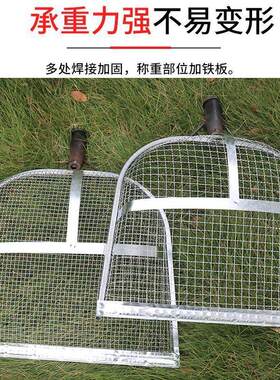 漏土玉米铁锹不锈钢网筛农用工具筛粮食过滤干货大号铁铲筛子铁锨