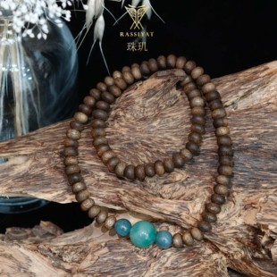 沉香【珠玑】6-6.5mm算盘珠双圈沉香手串A0008(赠养香礼一份)