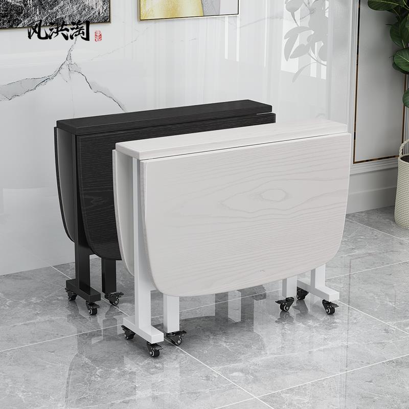 折叠桌子小型餐桌家用长方形出租房简易吃饭桌4-8人户外摆摊桌椅