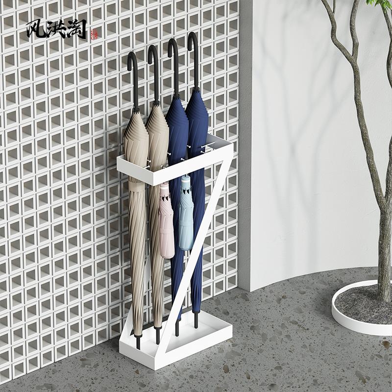 高颜值窄款门口边家用雨伞收纳架桶商用高端不锈钢放放雨伞置物架