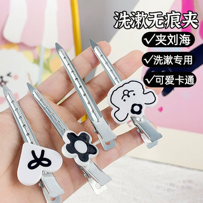 可爱ins亮银色细闪发夹鸭嘴夹
