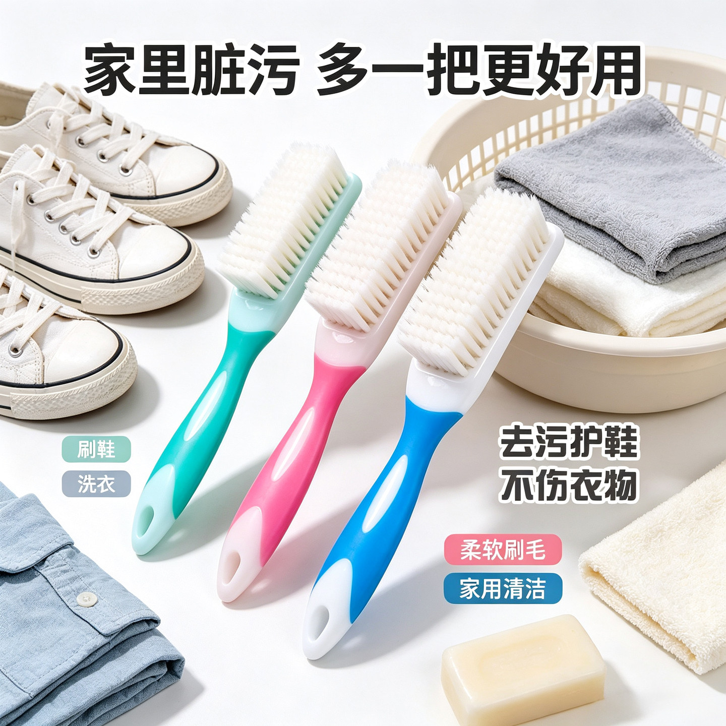 纳米刷子软毛清洁洗衣刷鞋