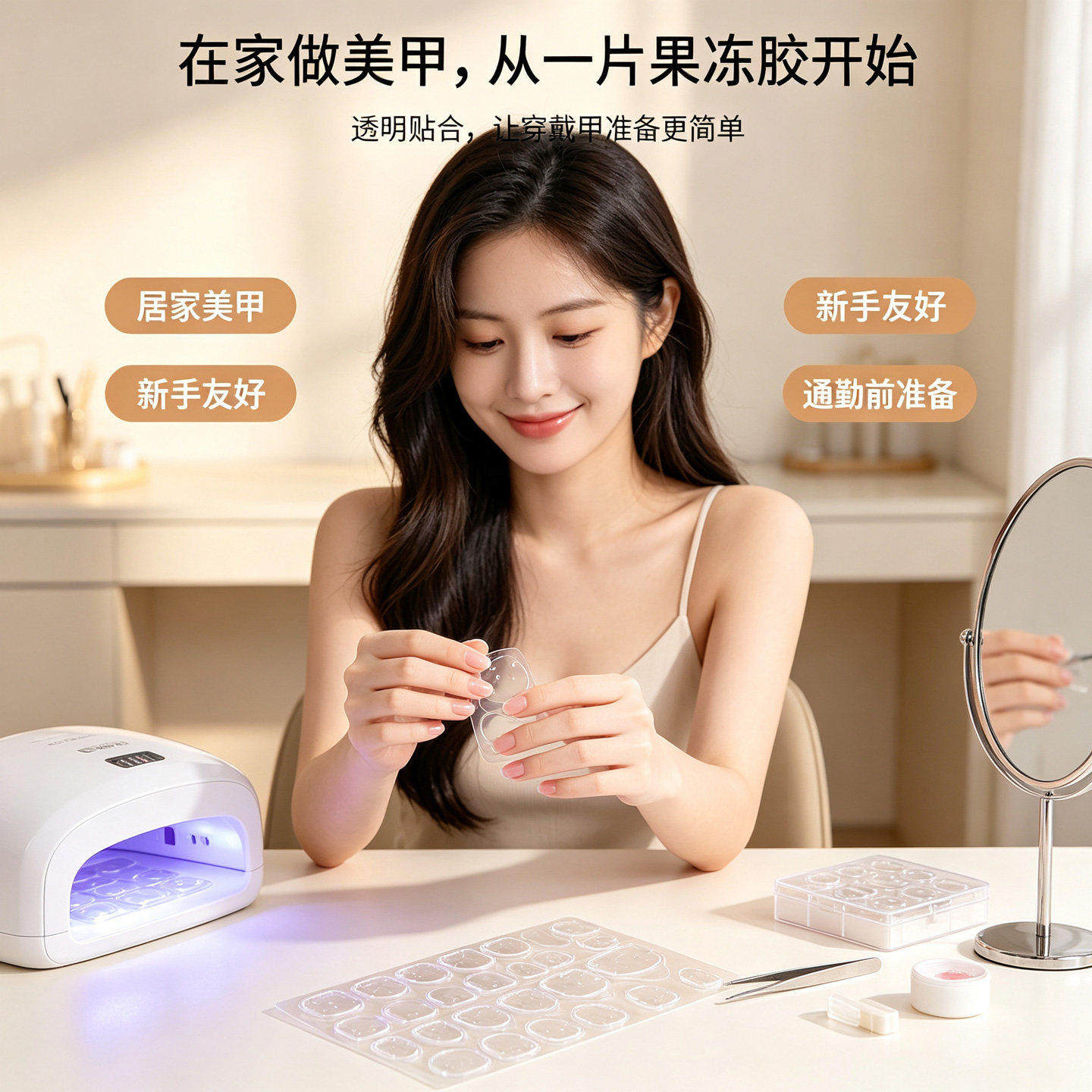 果冻胶美甲贴穿戴甲专用