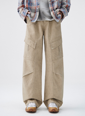 追素TS秋季2025新款男生美式工装直筒宽松休闲裤男士百搭通勤长裤