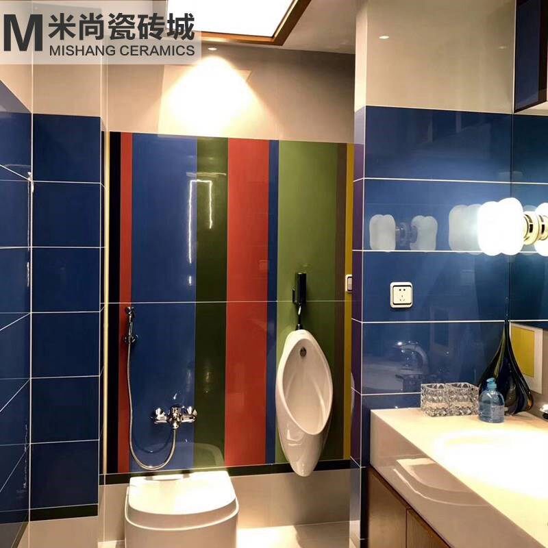 纯色全抛釉亮光瓷砖600 600彩色学校地板砖黄红橙绿灰紫粉色地砖