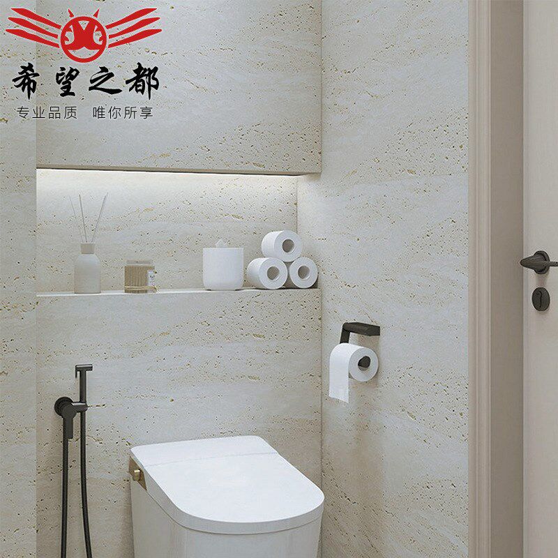 哑光柔光米黄洞石瓷砖600x1200酒店大堂墙砖民宿别墅卫生间背景墙