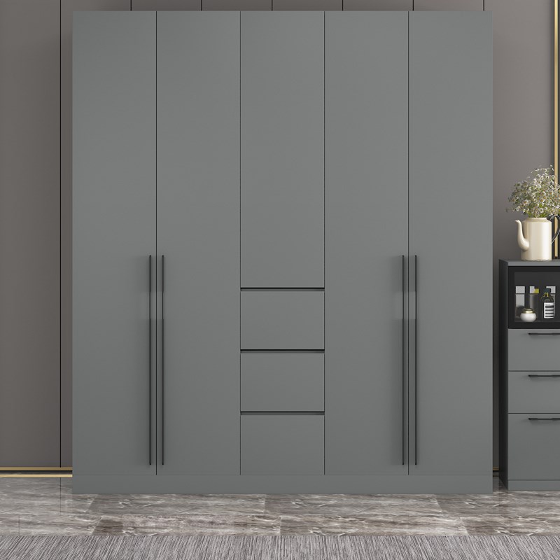 简约现代卧室开门大衣柜定制二三四门小户型实木储物柜衣橱阳台柜