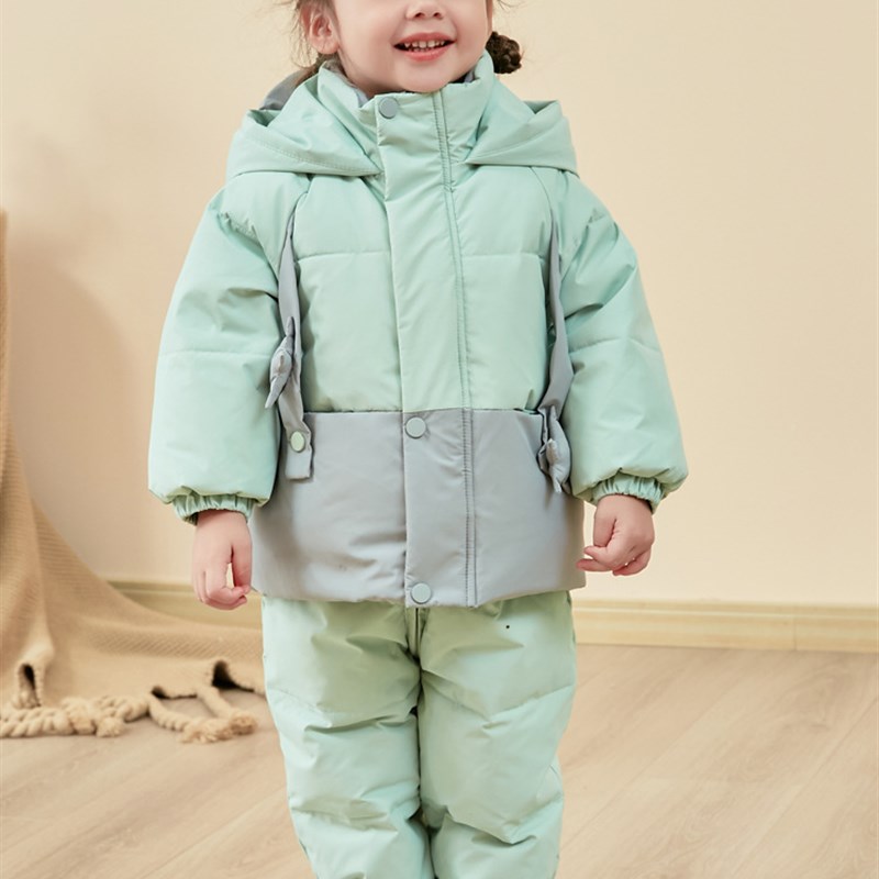 反季新款儿童羽绒服套装0-4岁男宝女宝婴幼儿冬季加厚两件套洋气