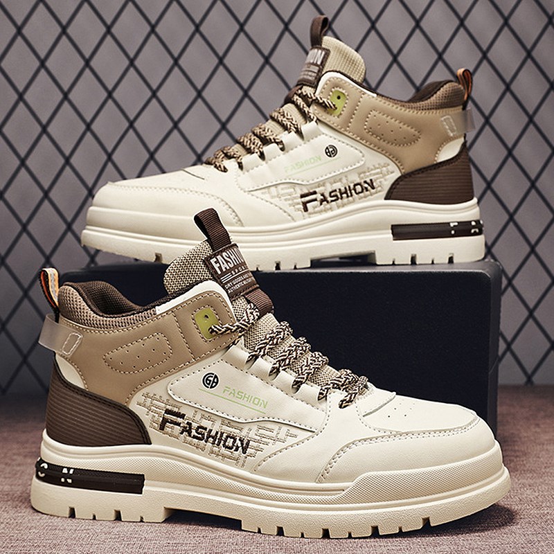 秋季特大码男鞋45高帮透气休闲鞋46男士运动工装靴47加宽马丁靴48