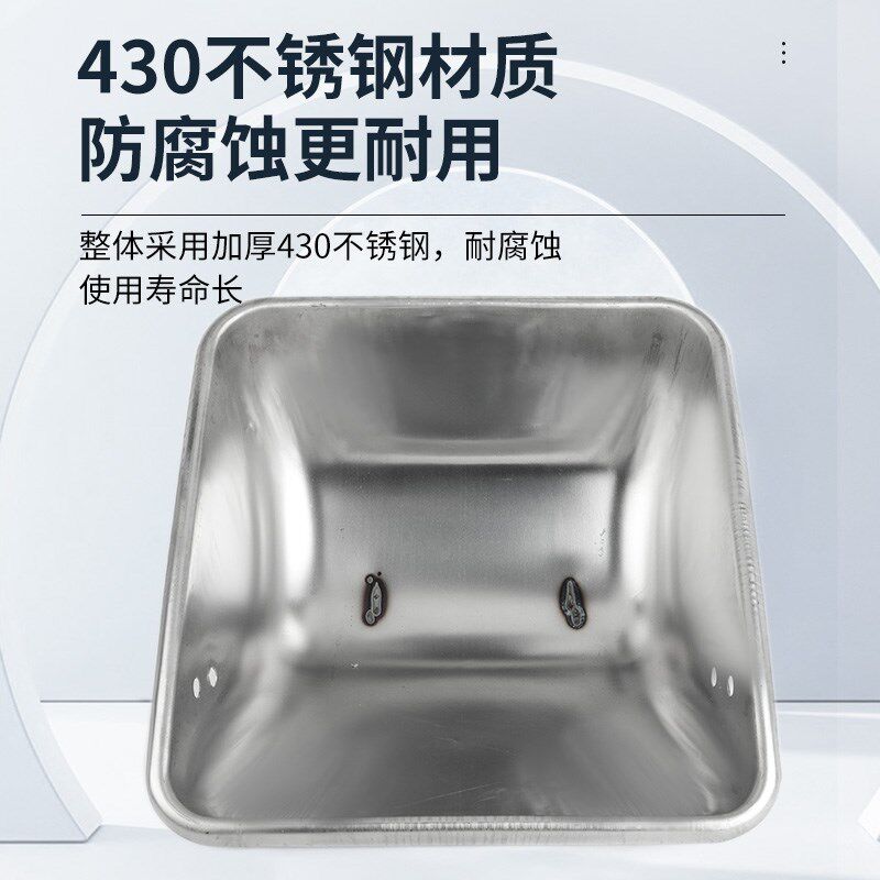 加厚钢板母猪食槽不锈钢母猪料槽产床定位栏猪槽母猪喂料槽吃食盆