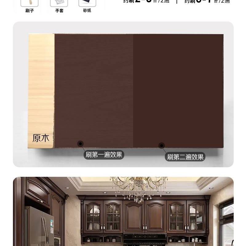家俱木柜子门衣柜整体q橱柜旧柜刷改色改造喷漆厨房自喷木器漆水