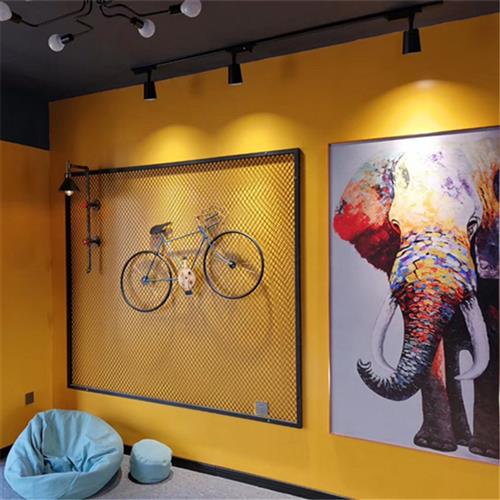 装饰铁网网e格背景墙工业风铁丝网隔断铁艺网格吊顶铁网落地展示