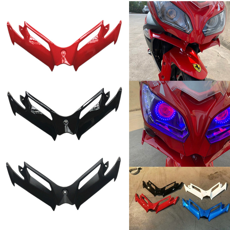 公路赛定风翼国产机车下唇风刀跑车进风口改装配件小忍者壳子零件