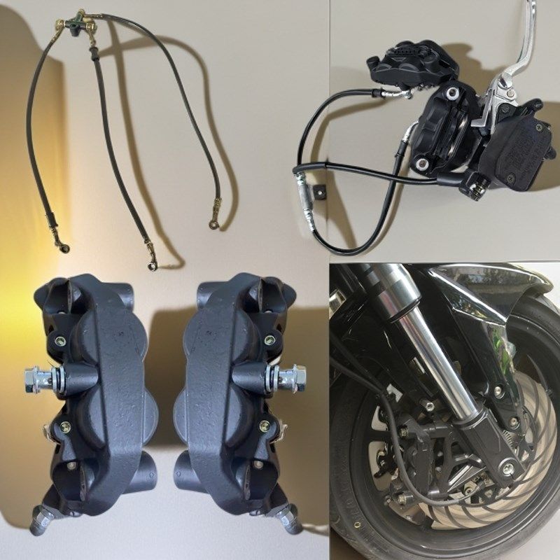 蛟龙400机车N19魅影255S液压双碟煞车总成油泵火牙魔影倒置卡钳