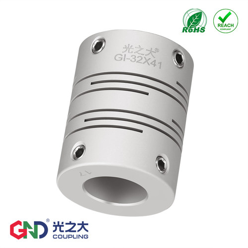 GND光之大传动GI铝合金平行线联轴器编码器伺服电机沟槽式弹性CPL