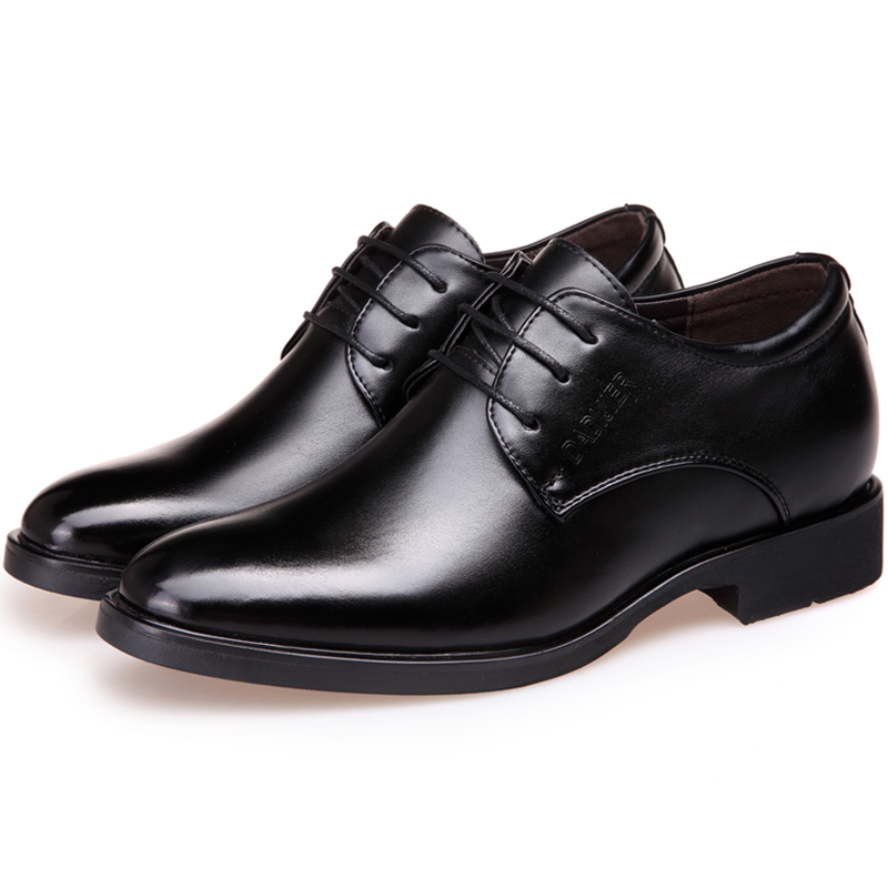夏季透气皮鞋男青年商务正装休闲英伦潮流韩版男鞋新郎尖头内增高