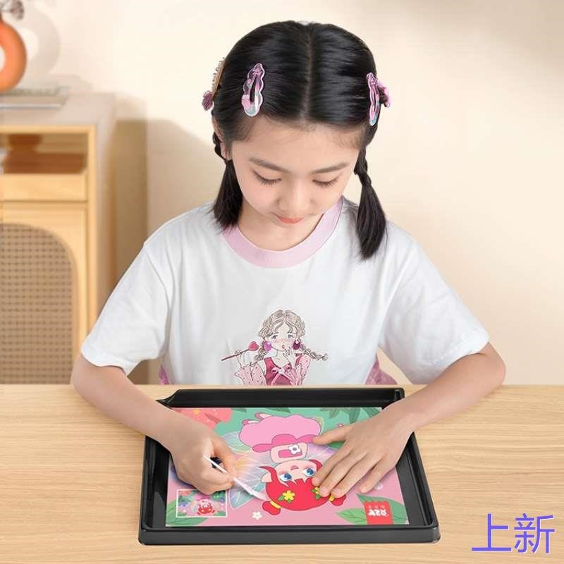 沙画儿童彩沙diy手工玩具男生女孩画画涂色绘画六一节礼物3-6-新