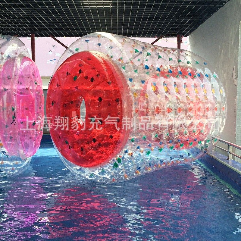 充气水上滚筒球儿童游乐设备PVC透明水上步行球夏季水上游艺设施